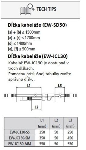 SHIMANO Kabeláž Y EWJC130 Di2 350/50/450mm
