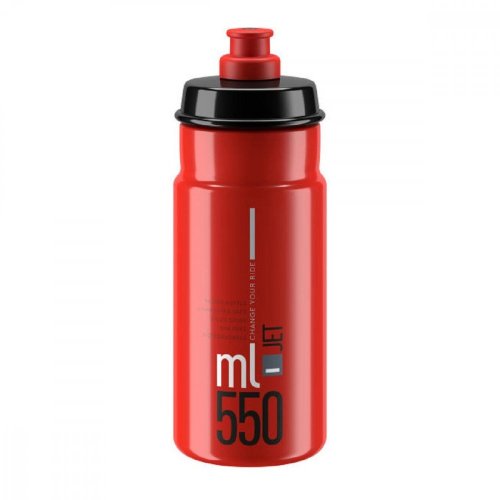 Fľaša JET 550 červená šedé logo
